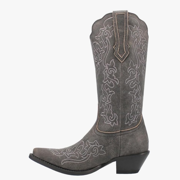 Dingo Flirty N' Fun Embroidered Cowboy Boots Mid Calf Mid Heel - Picture 3 of 10